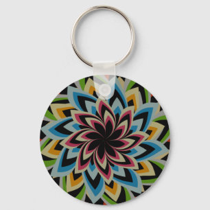 FARBENE SCHWIMMERBLUME SCHLÜSSELANHÄNGER