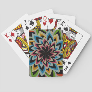 FARBENE SCHWIMMERBLUME SPIELKARTEN