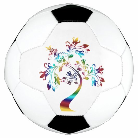 FARBENER BLUMENBAUM FUßBALL (Vorderseite)