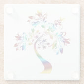 FARBENER BLUMENBAUM GLASUNTERSETZER (Rückseite)