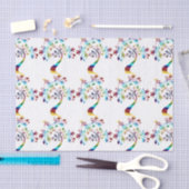 FARBENER BLUMENBAUM SEIDENPAPIER (Handwerk)