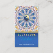 Farbenergie Heilung Blaue gelbe Visitenkarte (Rückseite)