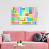 FARBENES ABSTRAKTES MUSTER LEINWANDDRUCK (Insitu (Wohnzimmer))