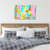 FARBENES ABSTRAKTES MUSTER LEINWANDDRUCK (Insitu (Schlafzimmer))