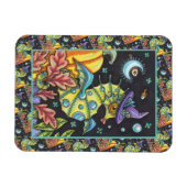 FARBENES FANTASY SEEPFERD, WITCH IM HALLOWEEN MEER MAGNET (Horizontal)