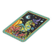FARBENES FANTASY SEEPFERD, WITCH IM HALLOWEEN MEER MAGNET (Linke Seite)