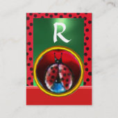 FARBENES LADYBUG-MONOGRAMM VISITENKARTE (Rückseite)