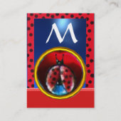 FARBENES LADYBUG-MONOGRAMM VISITENKARTE (Rückseite)