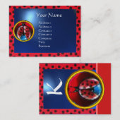 FARBENES LADYBUG-MONOGRAMM VISITENKARTE (Vorne/Hinten)