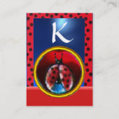 FARBENES LADYBUG-MONOGRAMM VISITENKARTE (Rückseite)