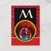 FARBENES LADYBUG-MONOGRAMM VISITENKARTE (Rückseite)