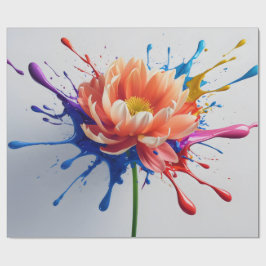 Farbenexplosion Blütenblatt Geschenkpapier