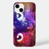 Farbenexplosion Galaxie Katze  Case-Mate iPhone Hülle (Rückseite)