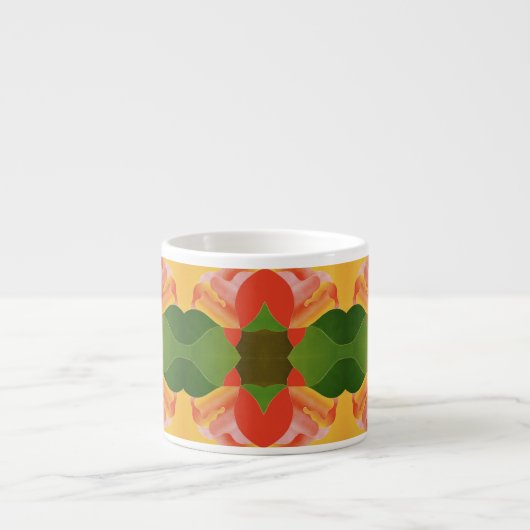 Farbenexplosion Kaleidoskop Espressotasse (Vorderseite)