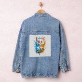 Farbenexplosion Katze – Lebendige Farbspritzer Den Jeansjacke (Hangar)