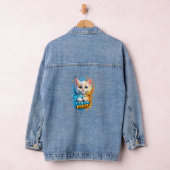 Farbenexplosion Katze – Lebendige Farbspritzer Den Jeansjacke (Hangar)