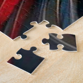 Farbenexplosion Papagei Kunst Puzzle (Seite)