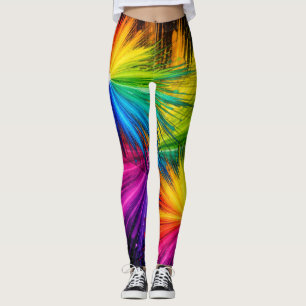 Farbenexplosionen malen Design auf süßen eng anlie Leggings