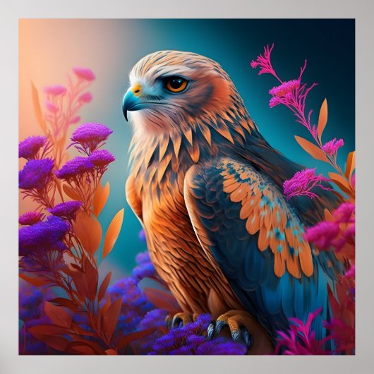 Farbenfalken Poster (Vorne)
