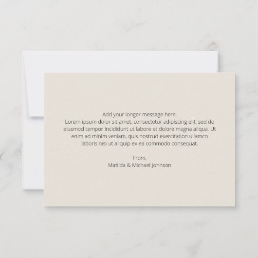 Farbenfarbene Flora Danke Karte (Rückseite)