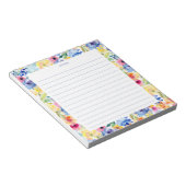 Farbenfarbene Florals Notepad Notizblock (angewinkelt)