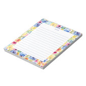 Farbenfarbene Florals Notepad Notizblock (Rotiert)