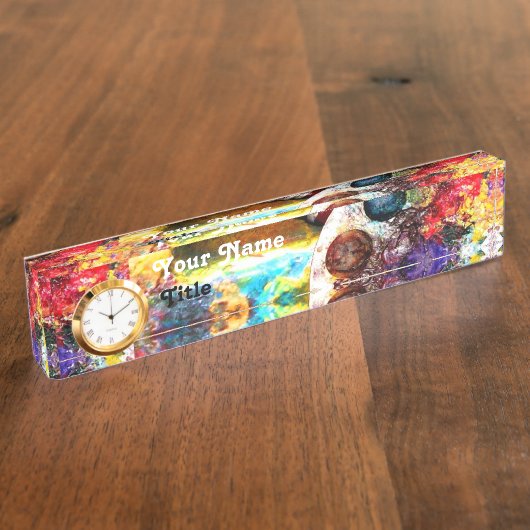 FARBENFARBENE KÜNSTLERFARBE NAMENSPLAKETTE (Seite)