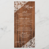 FARBENFARBENE Speisekarte für Rustikale Holzverhei Menükarte (Vorderseite)