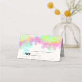 Farbenfarbene Spritzer Platzkarte (Vorderseite)