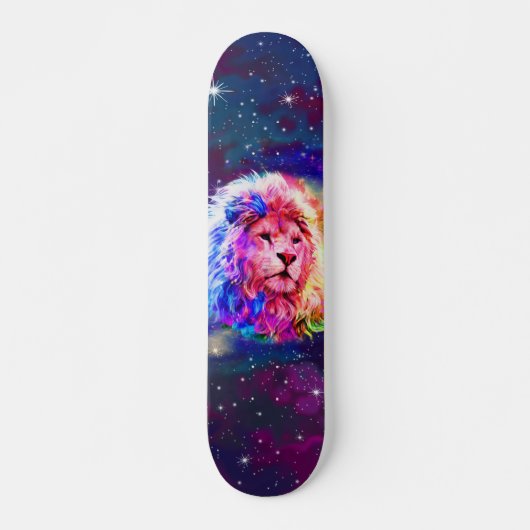 Farbenfarbener Löwenraum Skateboard (Vorne)