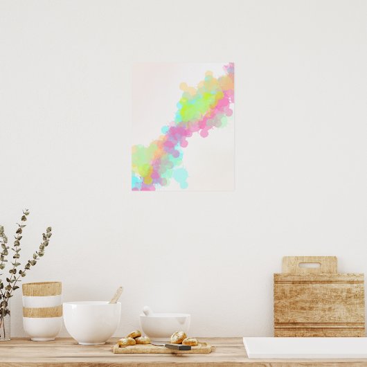 Farbenfarbener Spritzer Farbenfroher Regenbogen Poster (Küche)