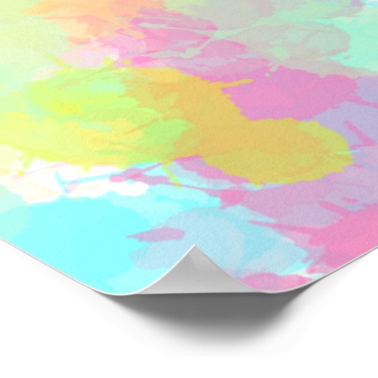 Farbenfarbener Spritzer Farbenfroher Regenbogen Poster (Ecke)