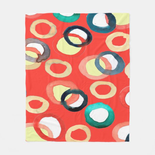 Farbenfarbenes Aquarell nahtloses Muster Fleecedecke (Vorderseite)