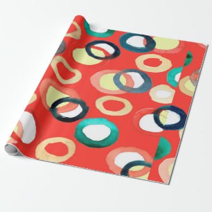 Farbenfarbenes Aquarell nahtloses Muster Geschenkpapier