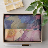 Farbenfarbenes Blumendekoupage Seidenpapier (Geschenk)