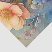 Farbenfarbenes Blumendekoupage Seidenpapier (Detail)