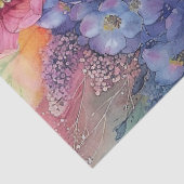 Farbenfarbenes Blumendekoupage Seidenpapier (Detail)