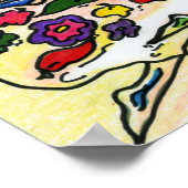 Farbenfarbenes Blumenkleid Ballerina Poster (Ecke)