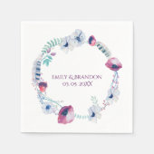 Farbenfarbenes Blumenkraut Serviette (Vorderseite)