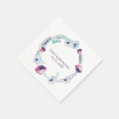 Farbenfarbenes Blumenkraut Serviette (Ecke)