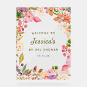 Farbenfarbenes Brautparty Acrylschild (Vorderseite)