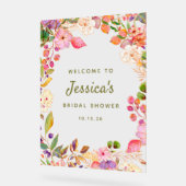 Farbenfarbenes Brautparty Acrylschild (Winkel)