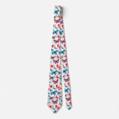 Farbenfarbenes Butterfly-Regenbogenmuster Krawatte (Vorderseite)
