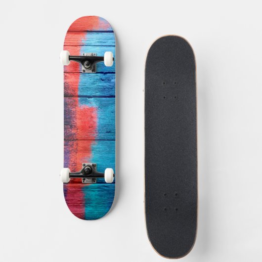 Farbenfarbenes Holz Abstrakt #10 Skateboard (Vorne)