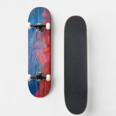 Farbenfarbenes Holz Abstrakt #12 Skateboard (Vorne)