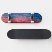 Farbenfarbenes Holz Abstrakt #12 Skateboard (Horizontal)