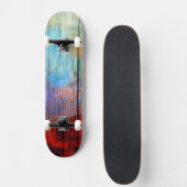 Farbenfarbenes Holz Abstrakt #2 Skateboard (Vorne)