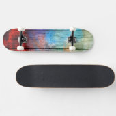 Farbenfarbenes Holz Abstrakt #2 Skateboard (Horizontal)