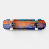 Farbenfarbenes Holz Abstrakt #6 Skateboard (Horizontal)