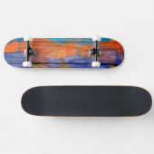 Farbenfarbenes Holz Abstrakt #6 Skateboard (Horizontal)